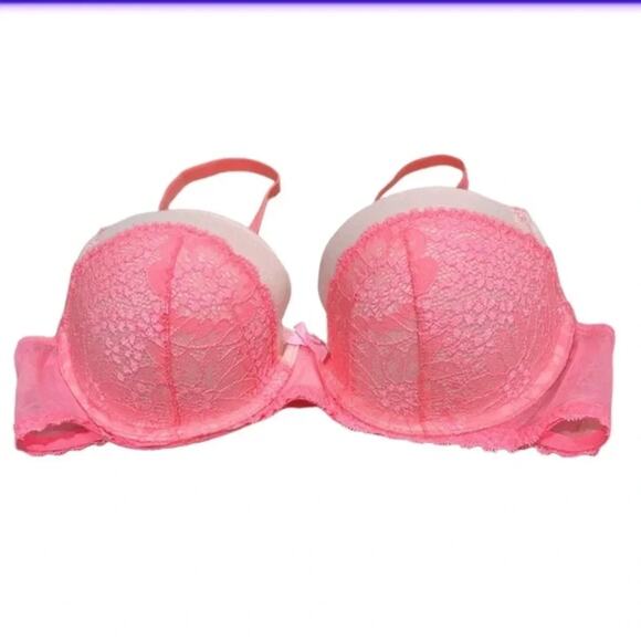 Victoria's Secret Padded Demi Angels Pink/Nude Lace Bra Size 36B NWOT - Picture 6 of 9